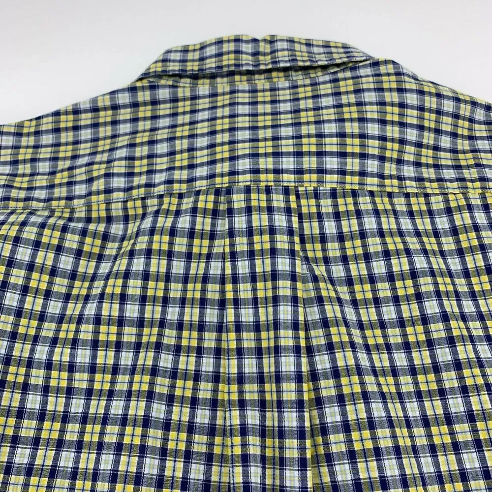 Ralph Lauren Cotton Flannel Multicolor Plaid Button Down Boys Size Medium